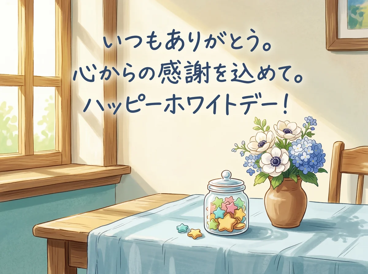 ホワイトデーのお返しに、日頃の感謝が伝わるメッセージを贈りたい