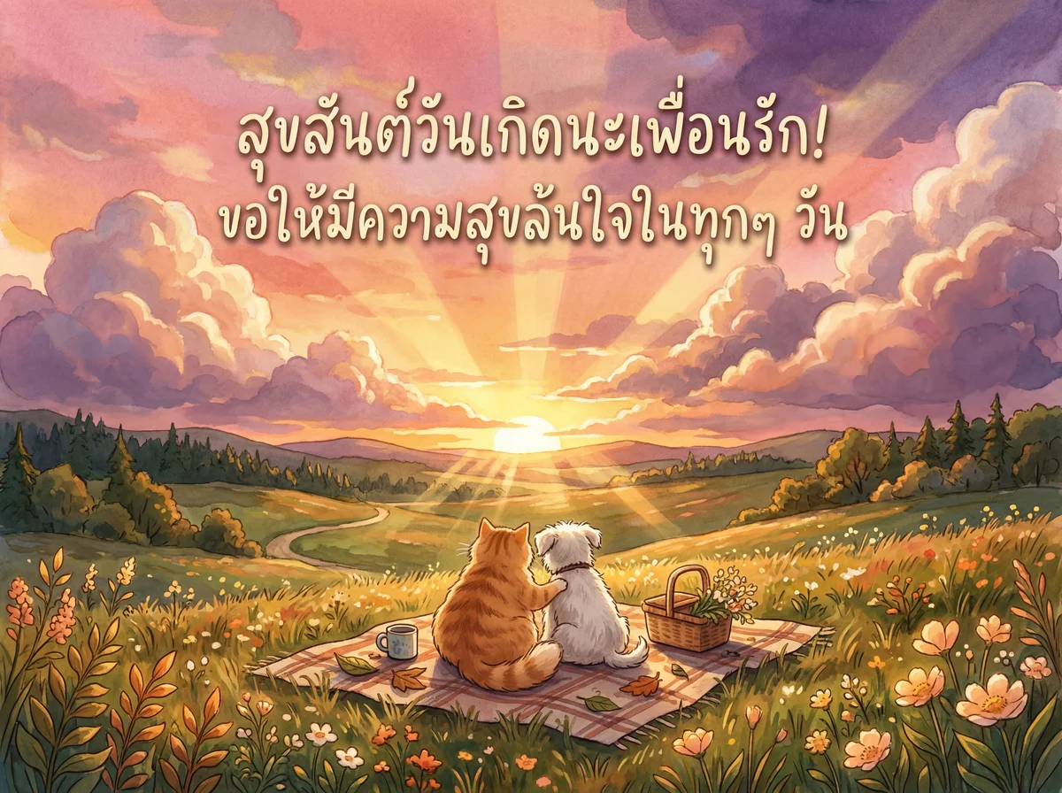 คำอวยพรวันเกิดสุดพิเศษสำหรับเพื่อนรักของฉัน ขอให้มีความสุขมา...