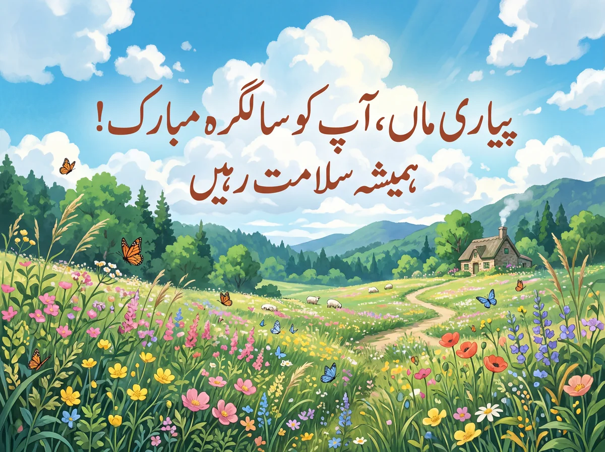 پیاری ماں کو سالگرہ کی مبارکباد