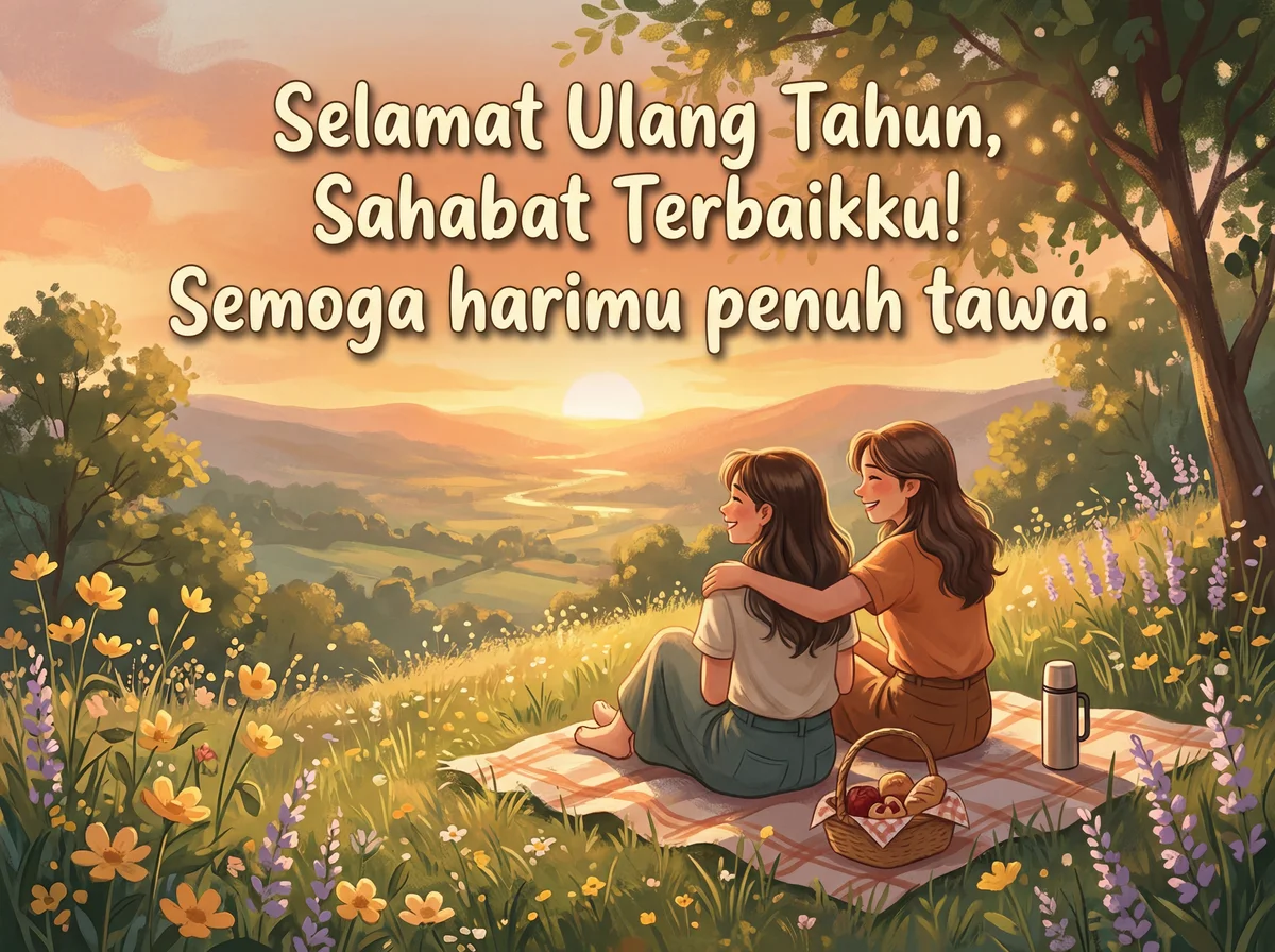 Kartu ucapan ulang tahun untuk teman baik