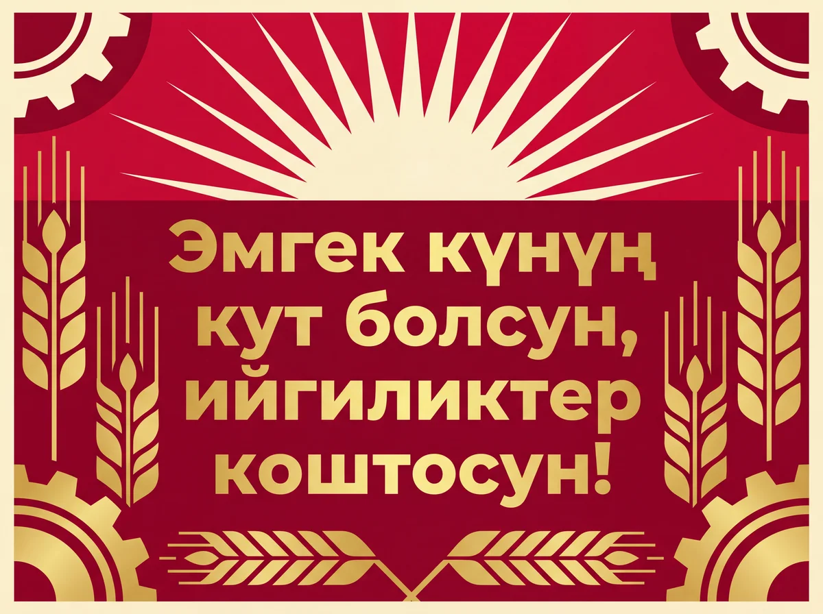 Эмгек күнүң кут болсун, ийгиликтер коштосун!