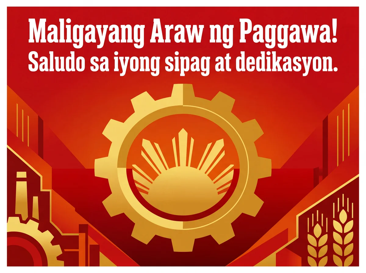 pagbati sa manggagawa sa Araw ng Paggawa