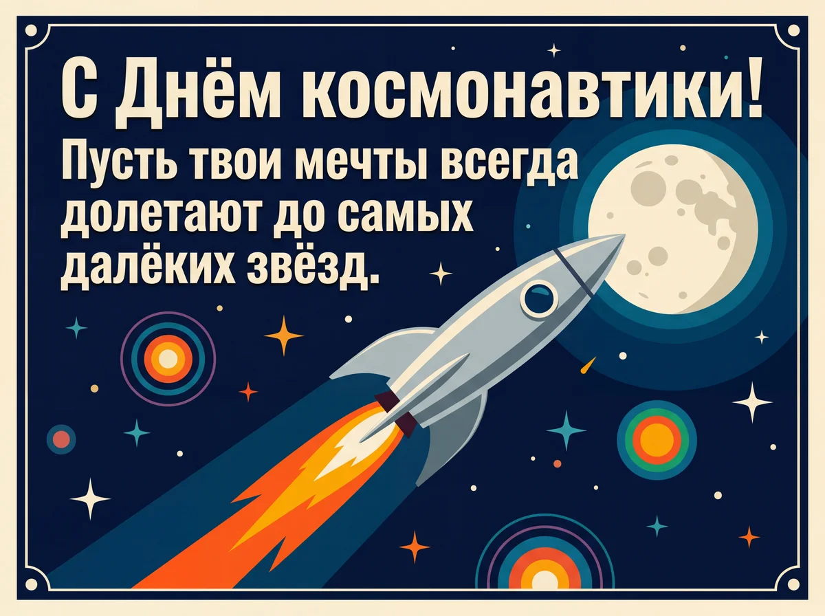 поздравление с Днём космонавтики