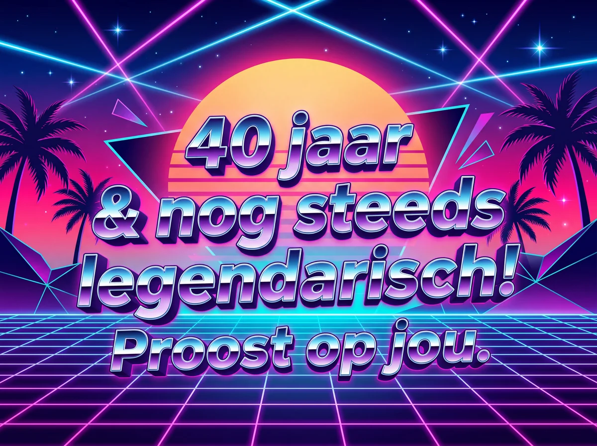 verjaardagskaart voor een vriend die 40 wordt
