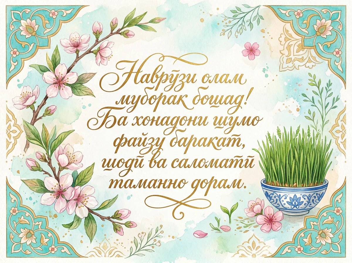 Табрикоти Наврӯзӣ ба оилаи дӯст