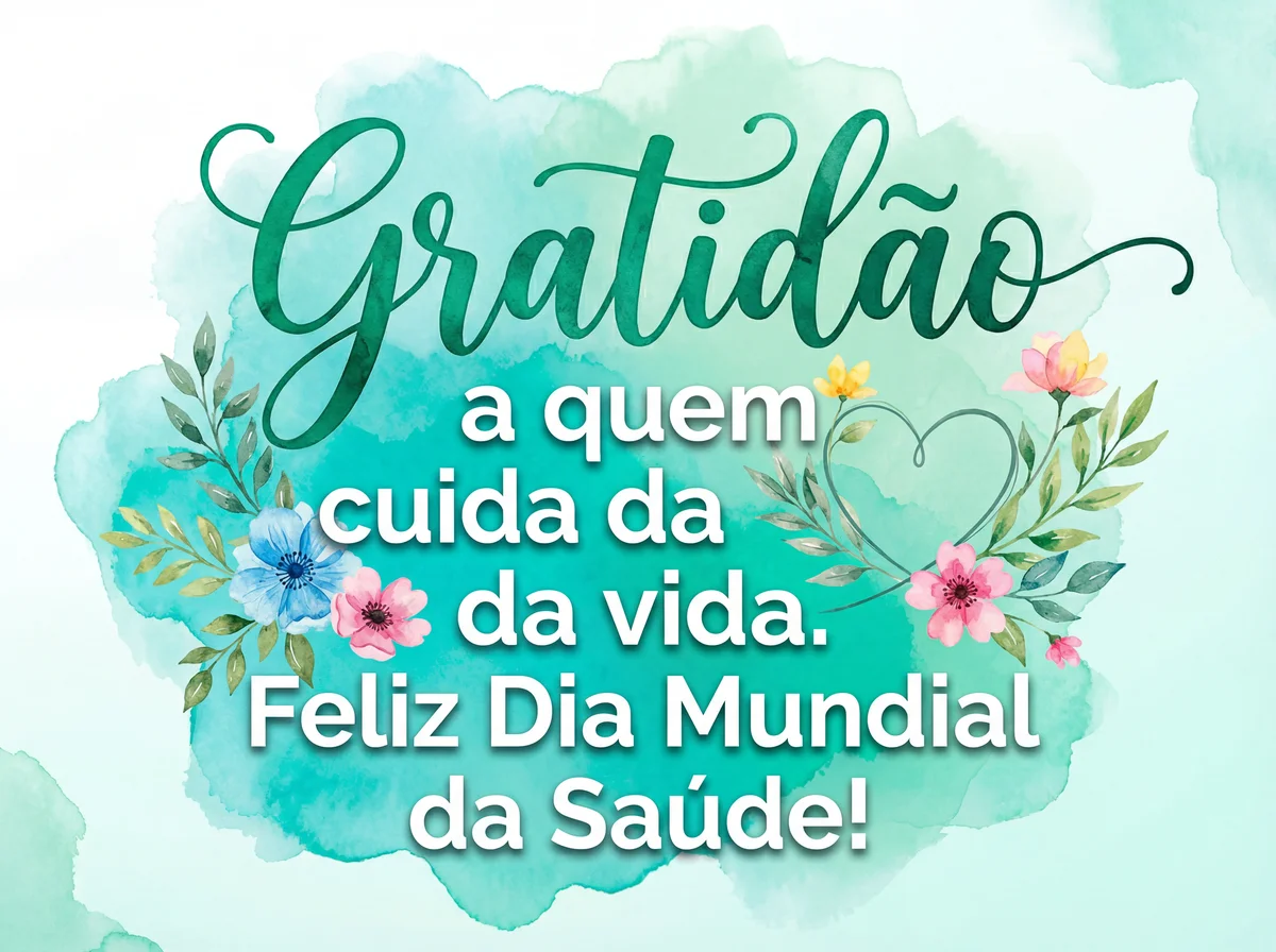 Mensagem de agradecimento para o Dia Mundial da Saúde