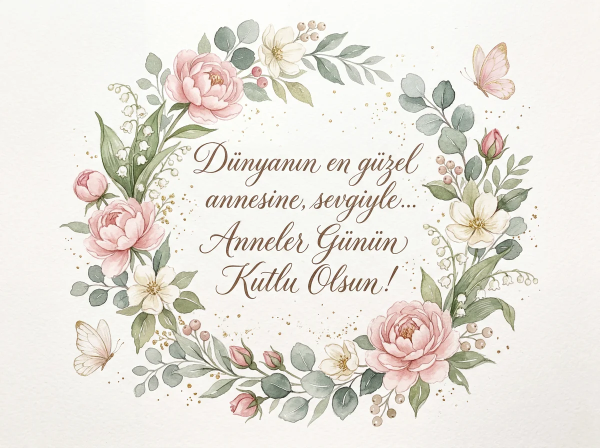 Anneler Günü kartı için sıcak mesajlar