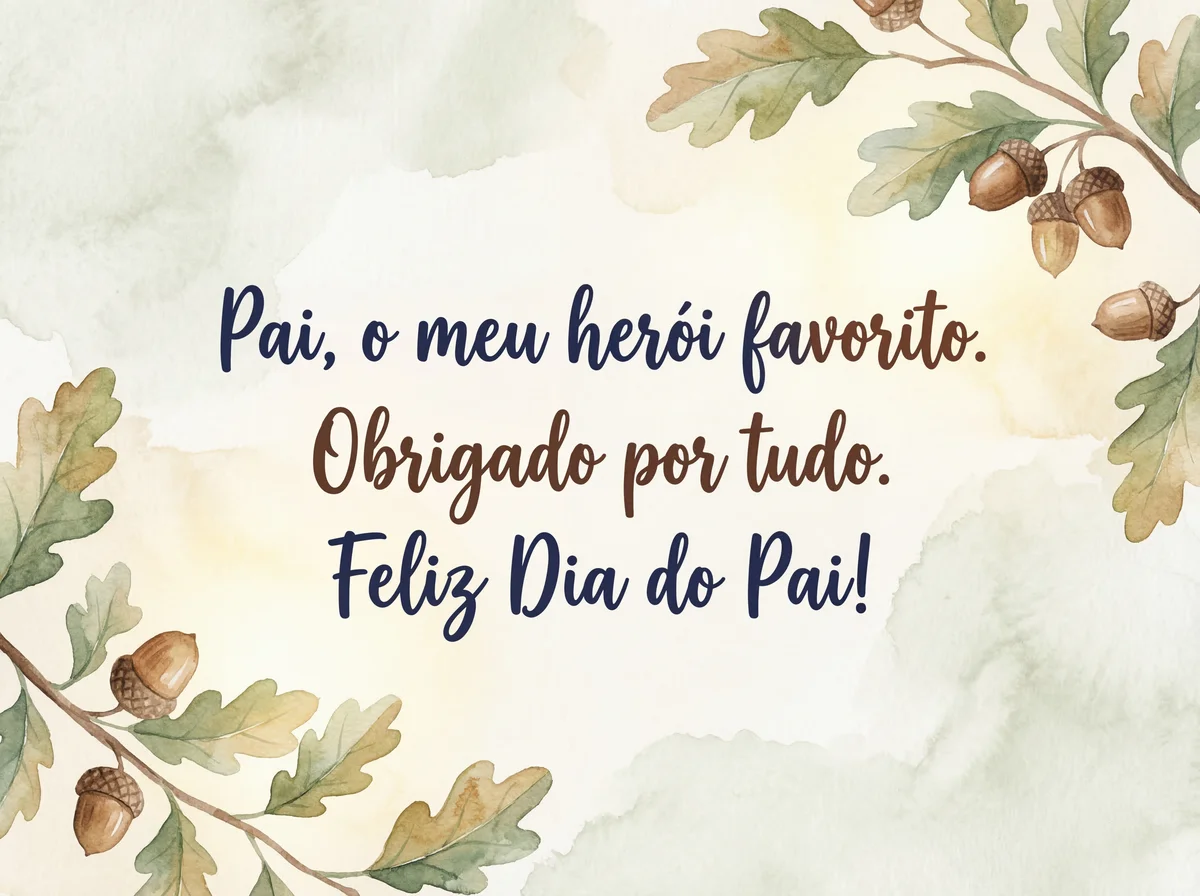 Mensagem carinhosa para o Dia do Pai