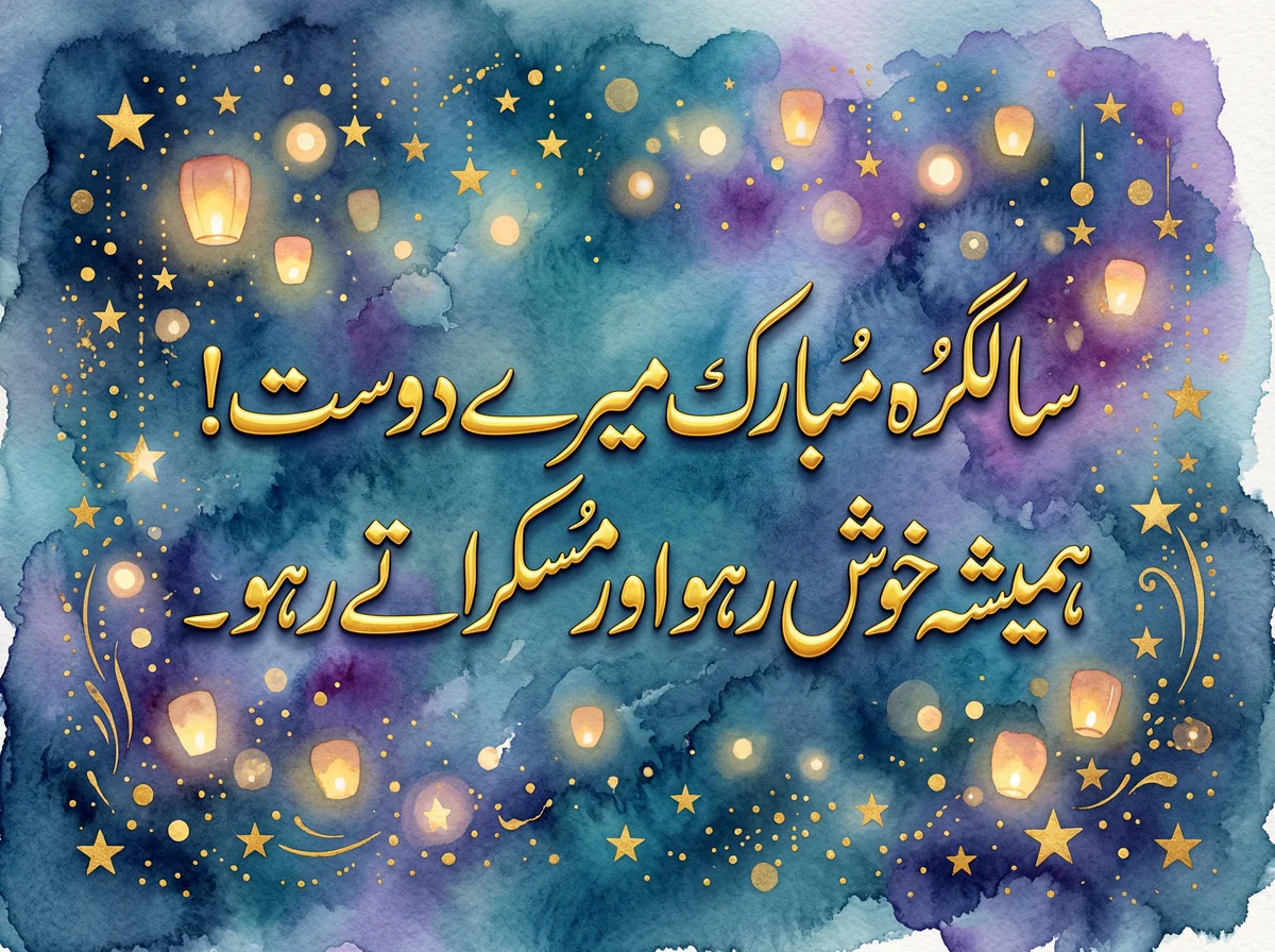 دوست کو سالگرہ کی مبارکباد