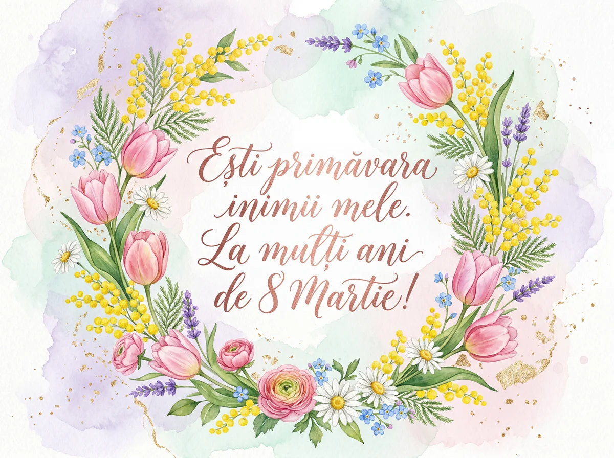 Urări de 8 martie pentru o femeie specială