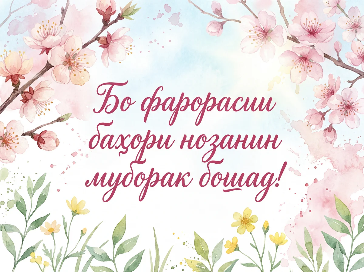 Шуморо бо фарорасии баҳор табрик мекунем!