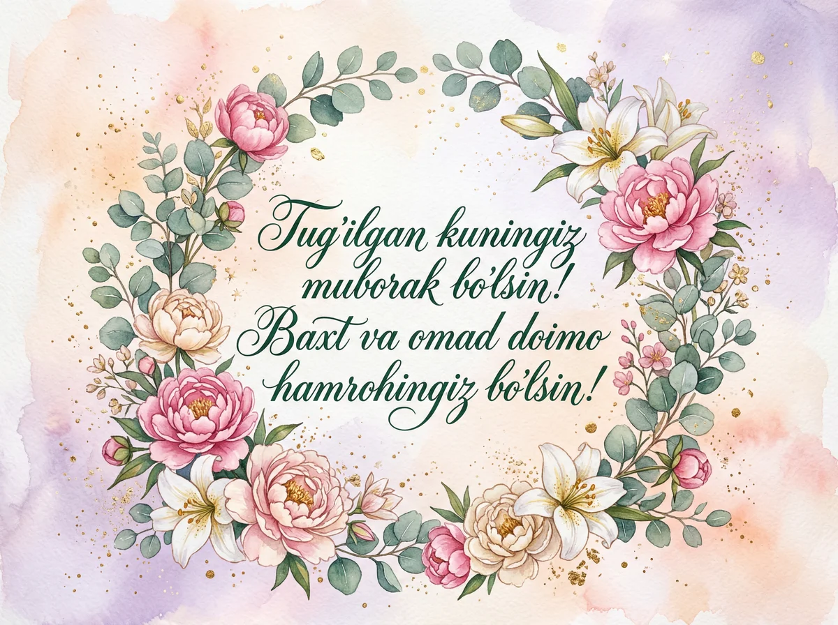 Tug'ilgan kuningiz muborak bo'lsin!