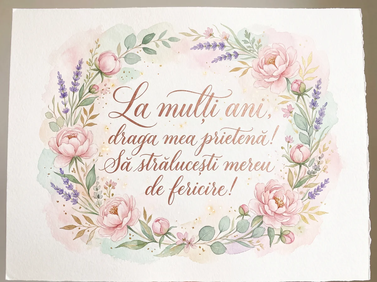 Urări de zi de naștere pentru o prietenă dragă