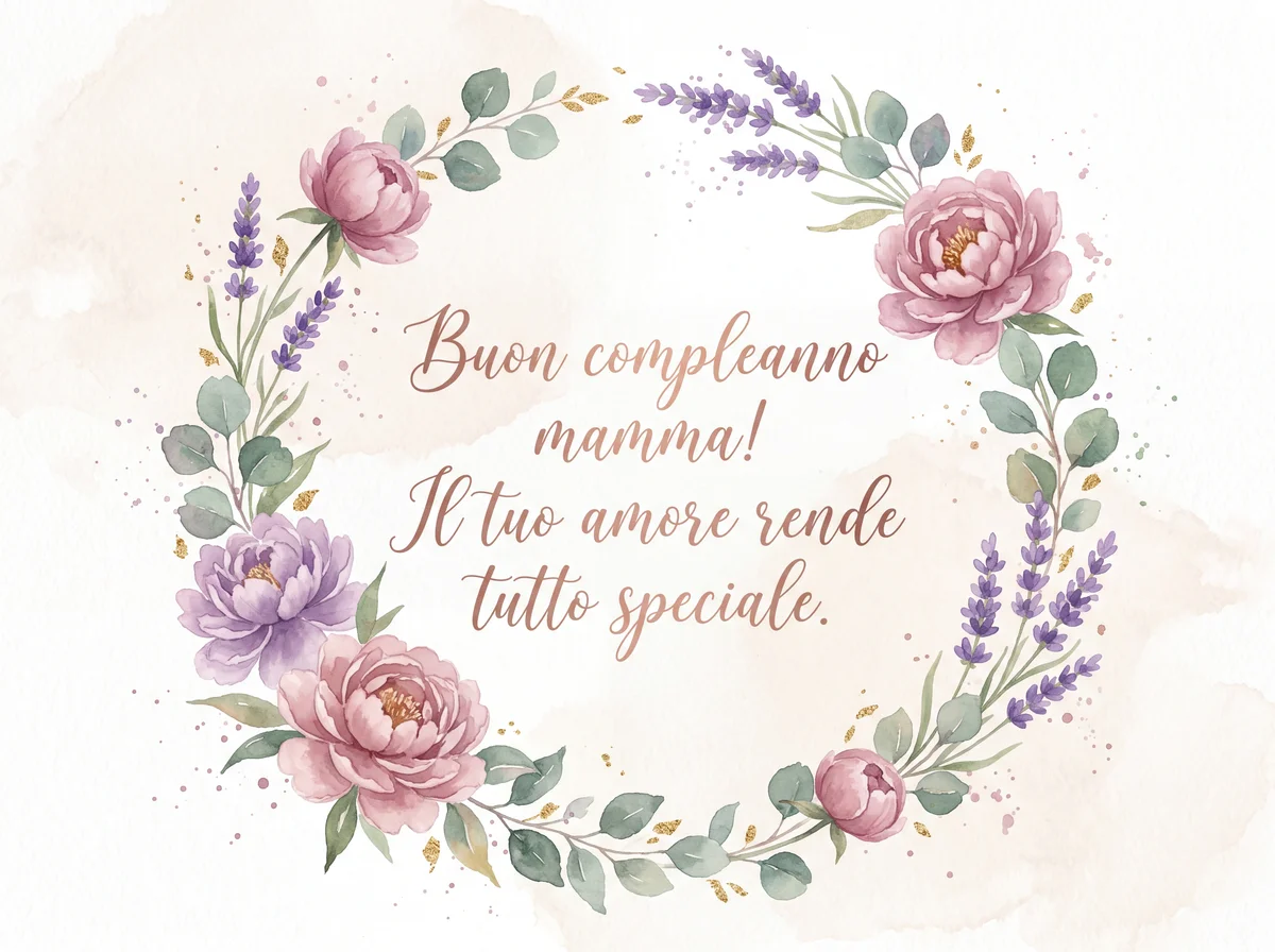 biglietto di auguri per il compleanno della mamma