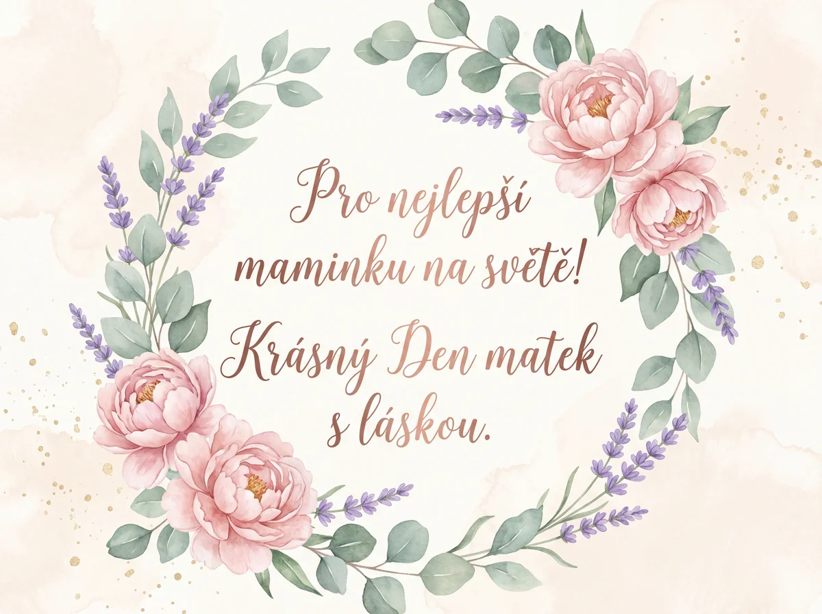 Přání ke Dni matek pro mou nejlepší maminku