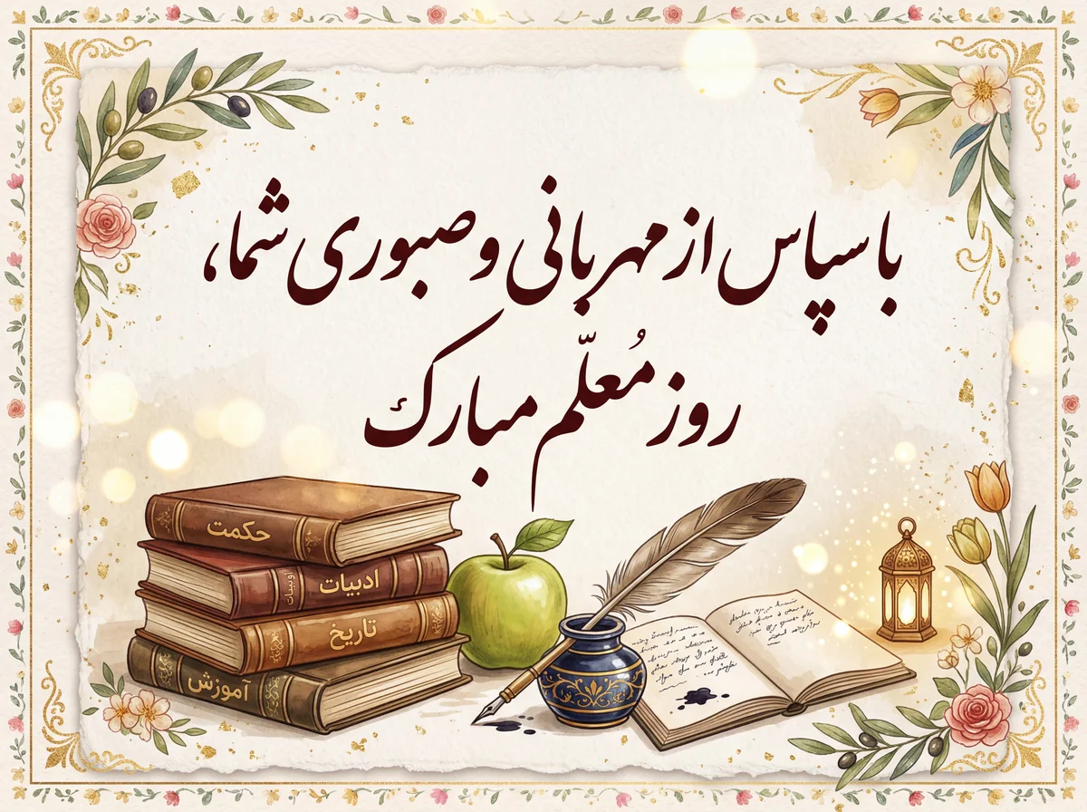 متن کوتاه تبریک روز معلم برای معلم کلاس