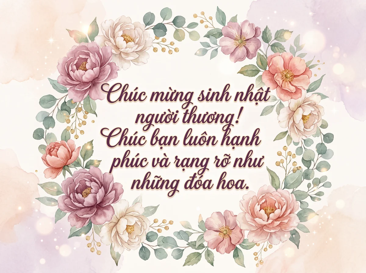 Thiệp chúc mừng sinh nhật cho người thân yêu