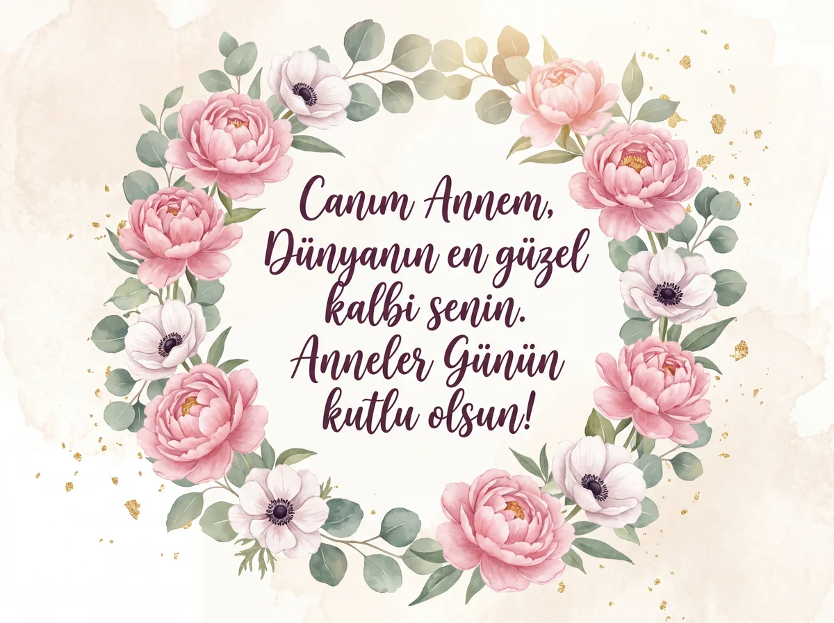 Anneye Anneler Günü kutlama kartı