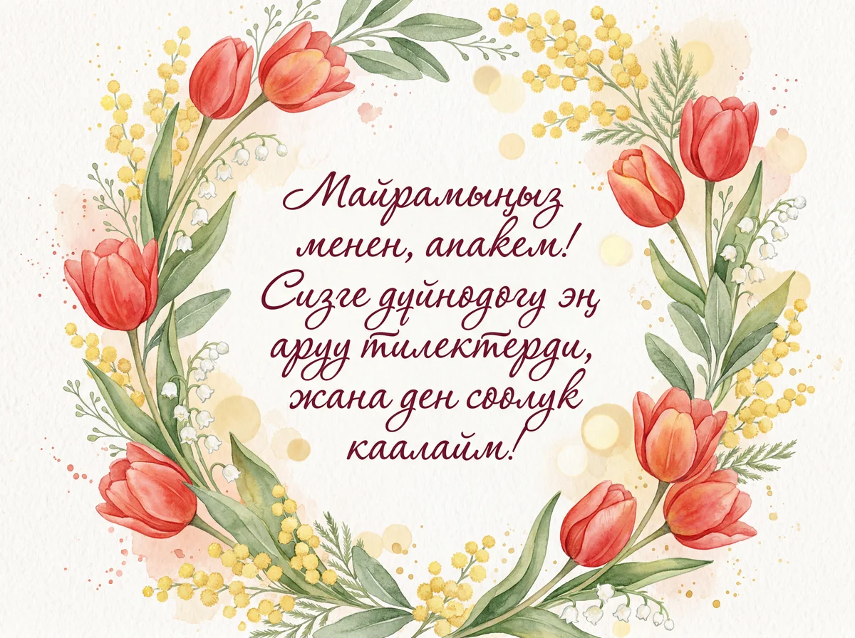 Аялдар күнүң менен, кымбаттуу апаке!