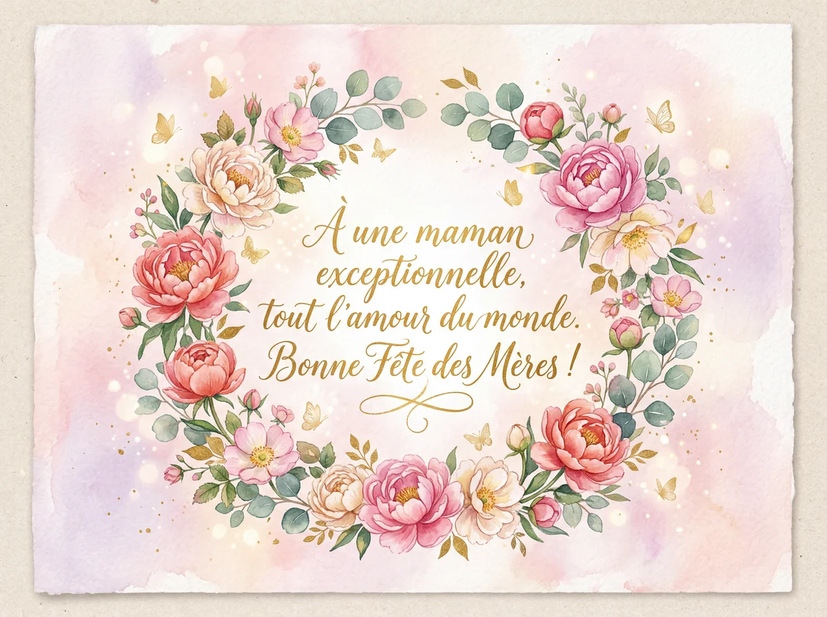 Souhaits pour la Fête des Mères pour une maman exceptionnell...