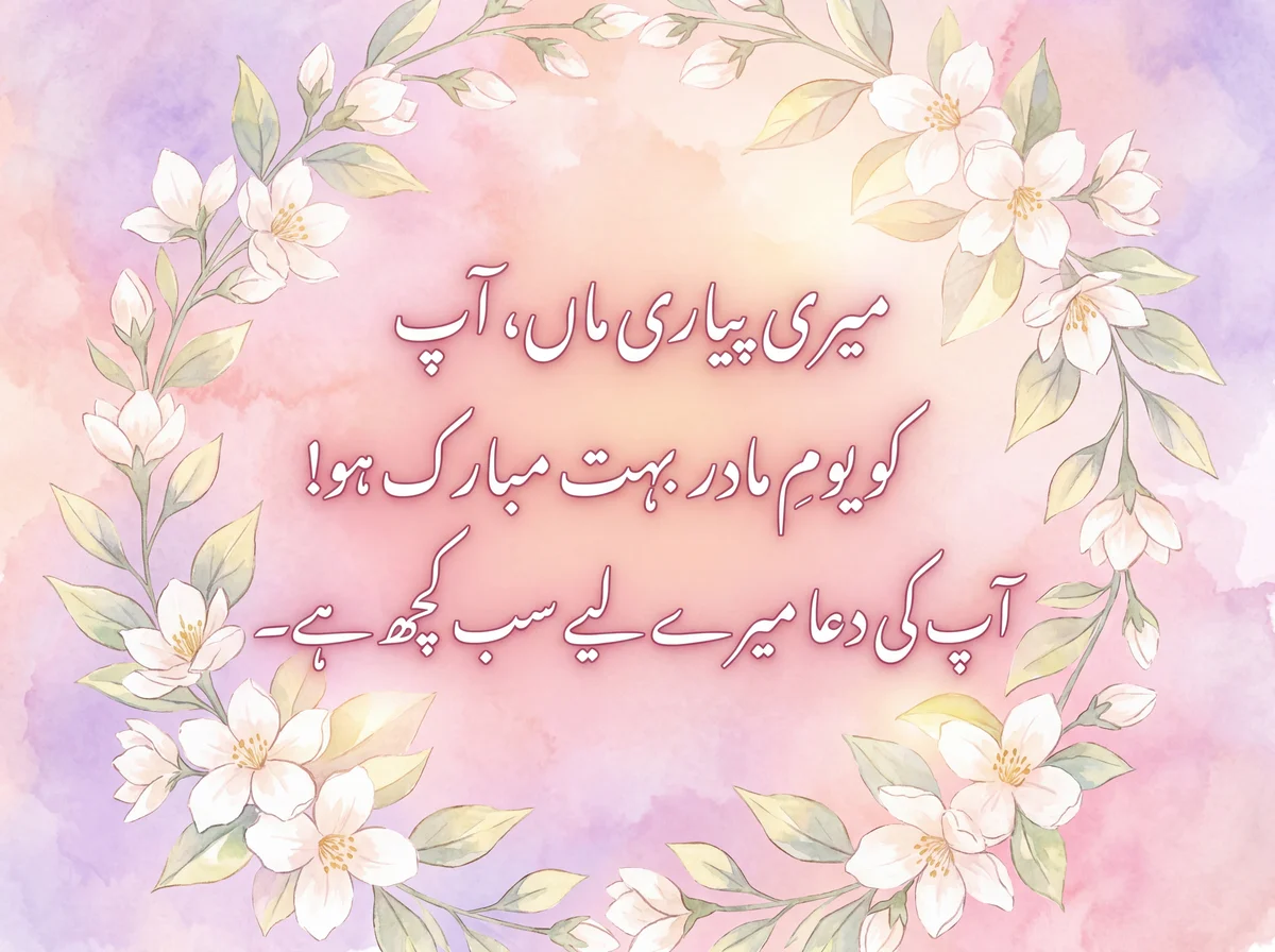 یوم مادر پر ماں کو نیک تمنائیں