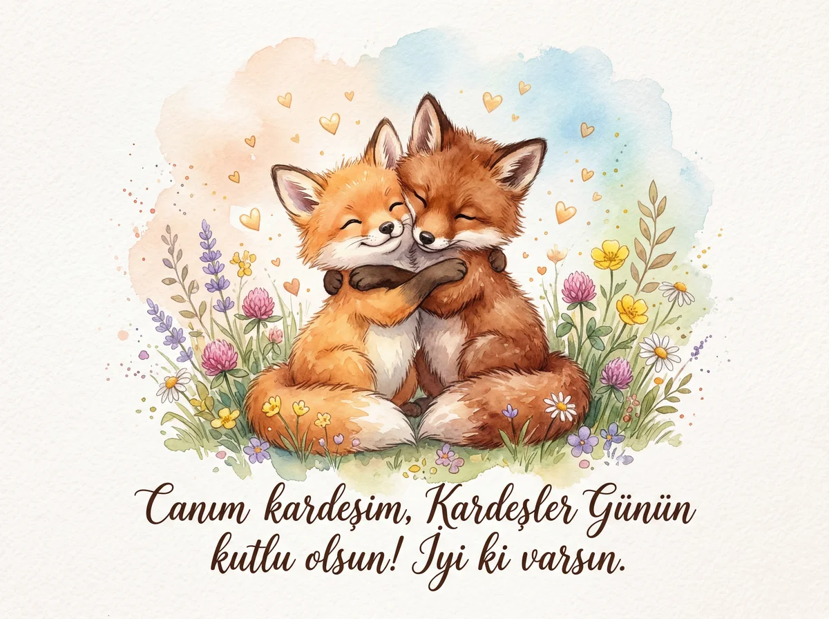 Canım kardeşime Kardeşler Günü kutlaması