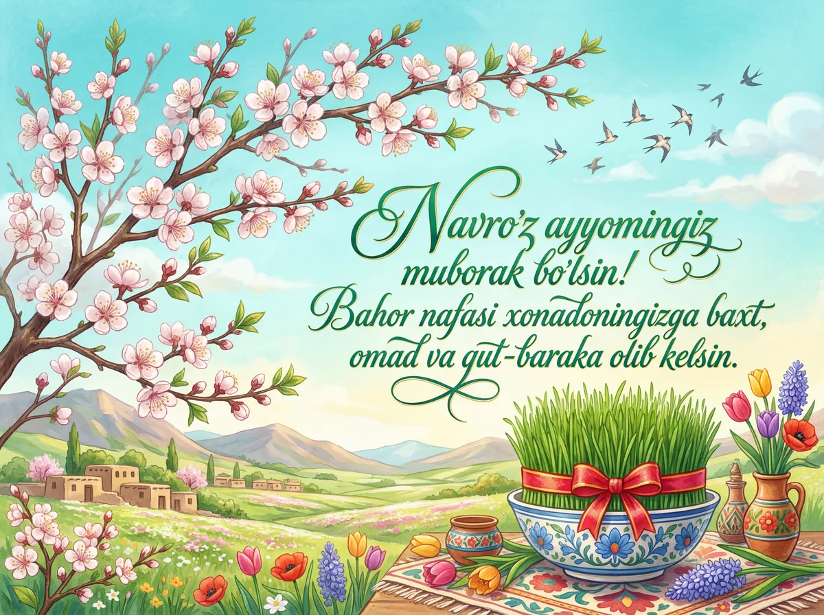 Bahor va Navro'z ayyomi bilan tabrik