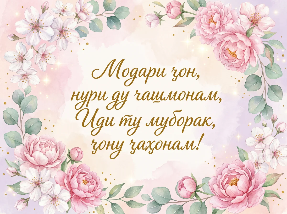 Табрикоти Рӯзи Модар барои модари азиз.