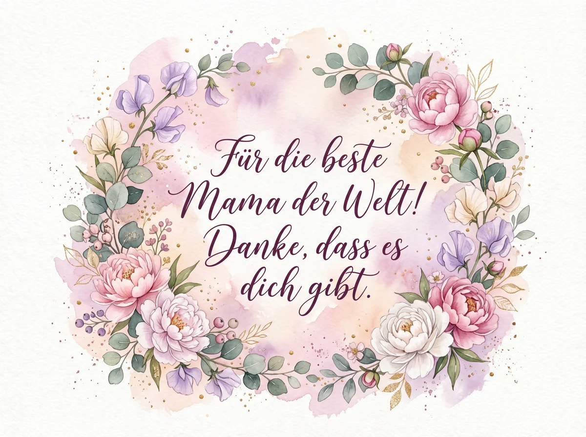 Muttertagskarte für die beste Mama der Welt