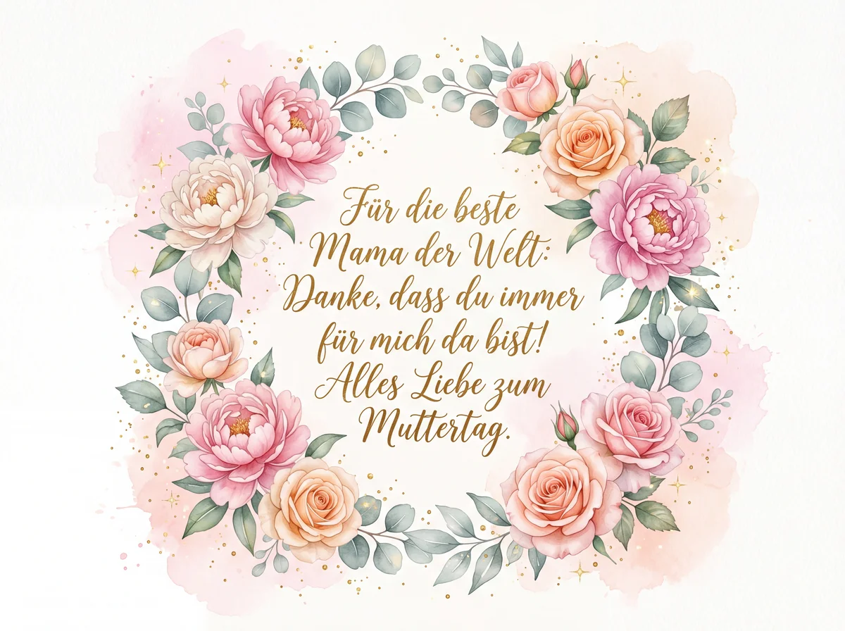 Muttertagskarte für die beste Mama