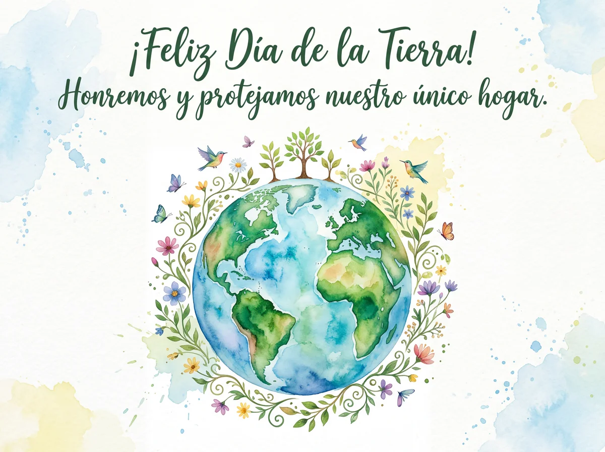 Felicitación para el Día de la Tierra, celebrando nuestro pl...