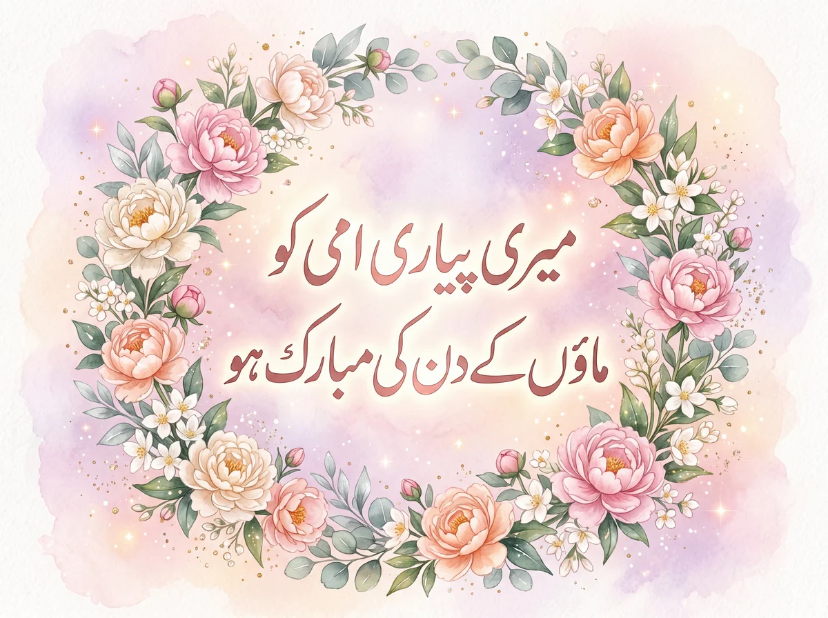 میری پیاری امی کو ماؤں کے دن کی مبارک ہو