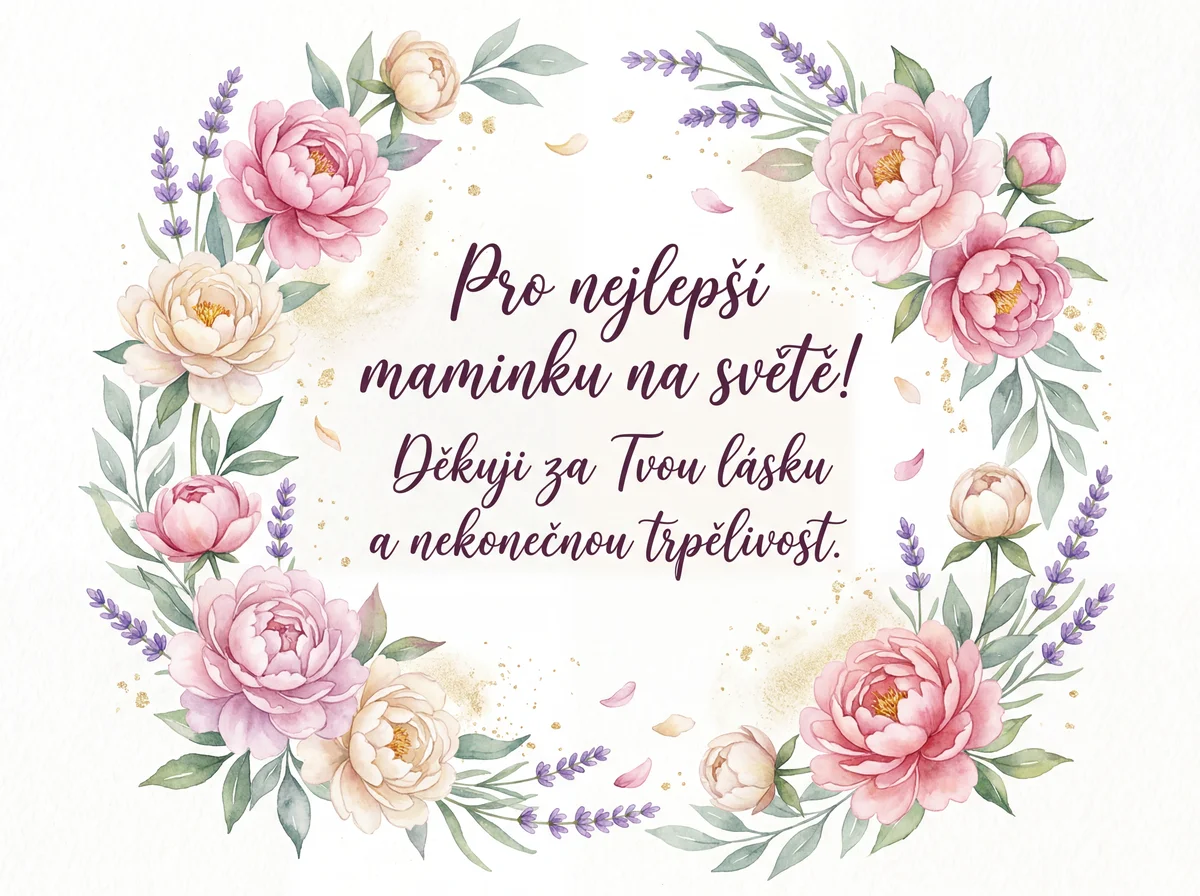 Přání k Den matek pro nejlepší maminku