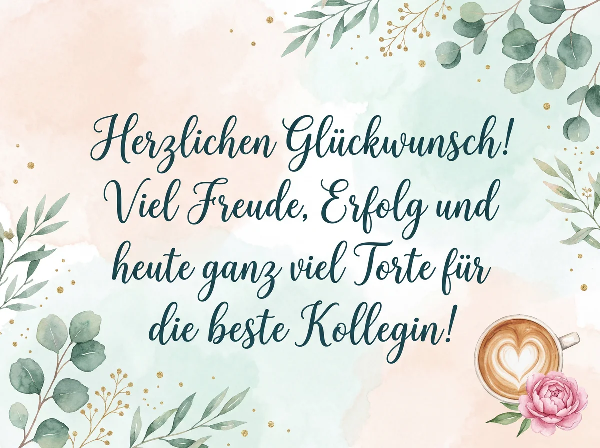 Text für Geburtstagskarte für eine Kollegin