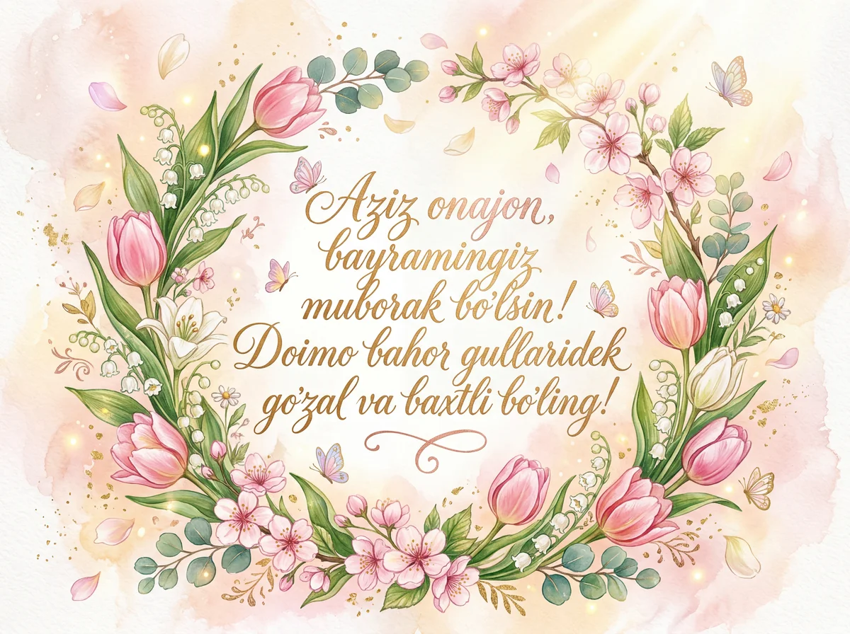 Xalqaro xotin-qizlar kuni bilan onamga tabrik