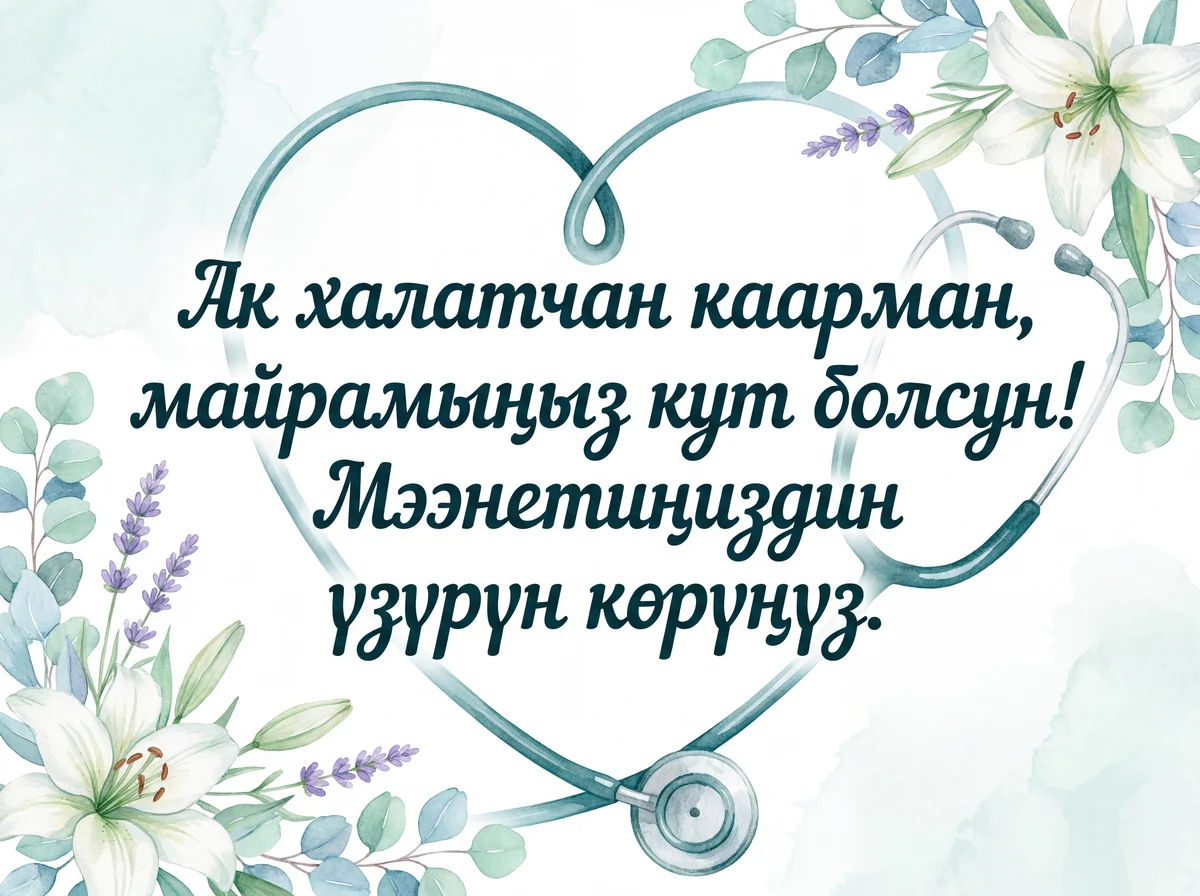 Медицина кызматкерине кесиптик куттуктоо
