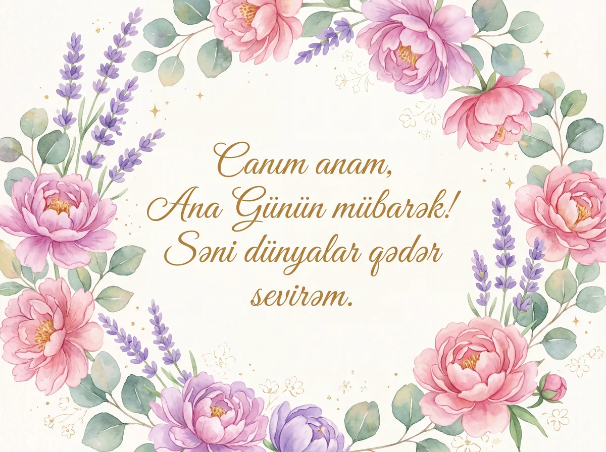 Sevgili anam üçün Ana Günü təbriki