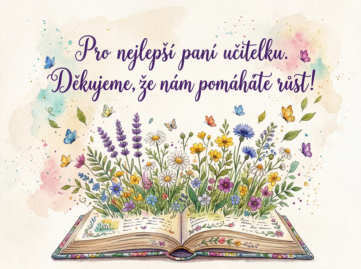 Přání ke Dni učitelů pro oblíbenou paní učitelku