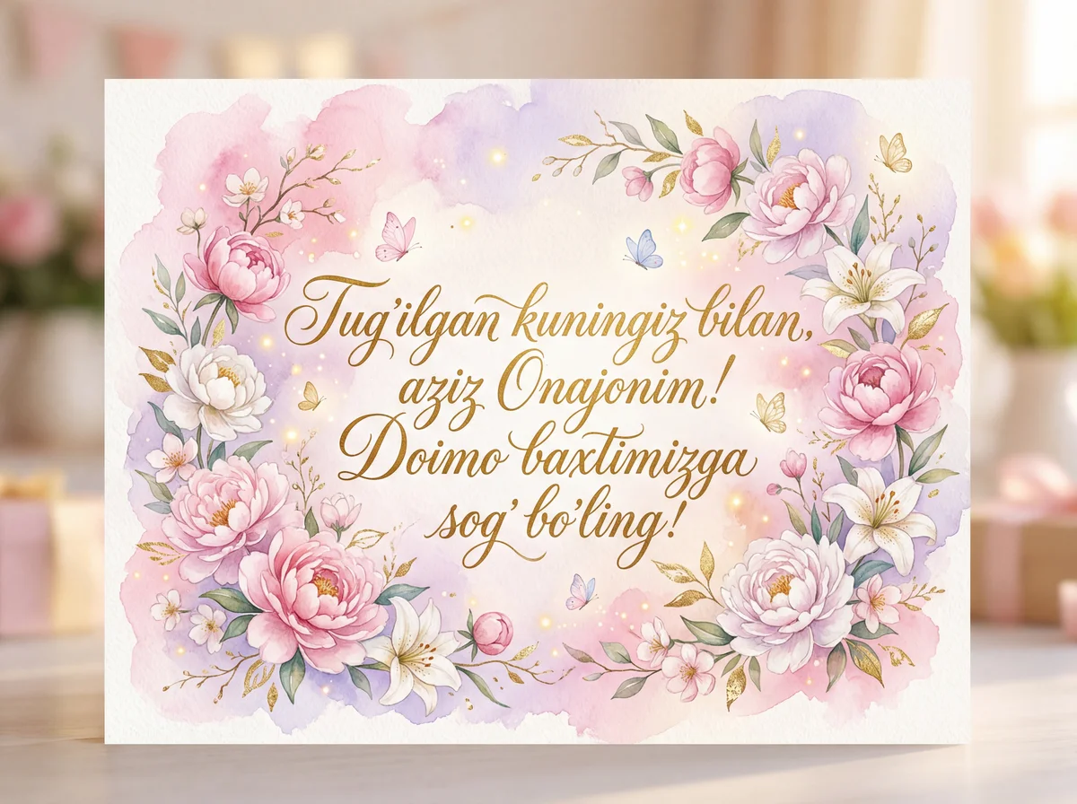 Onajonimning tug'ilgan kunlari uchun tabrik