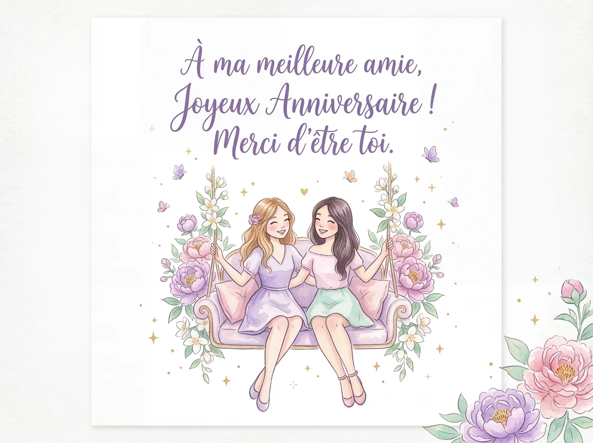 Joyeux anniversaire à ma meilleure amie