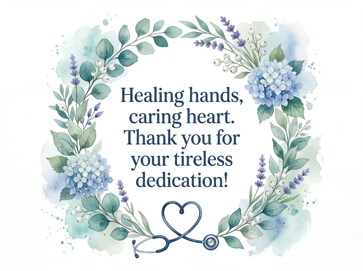 Doctor's Day thank you card message