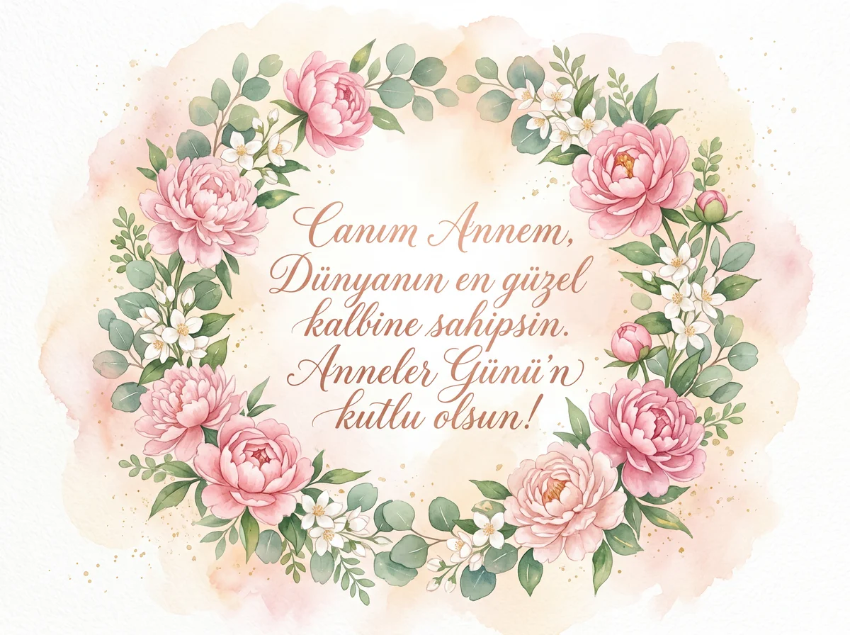Anneye Anneler Günü kartı mesajı