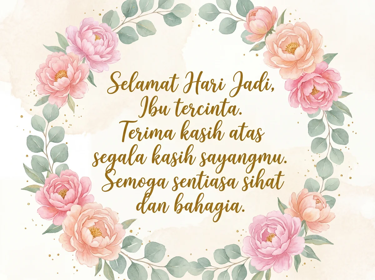 ucapan hari jadi untuk ibu tersayang