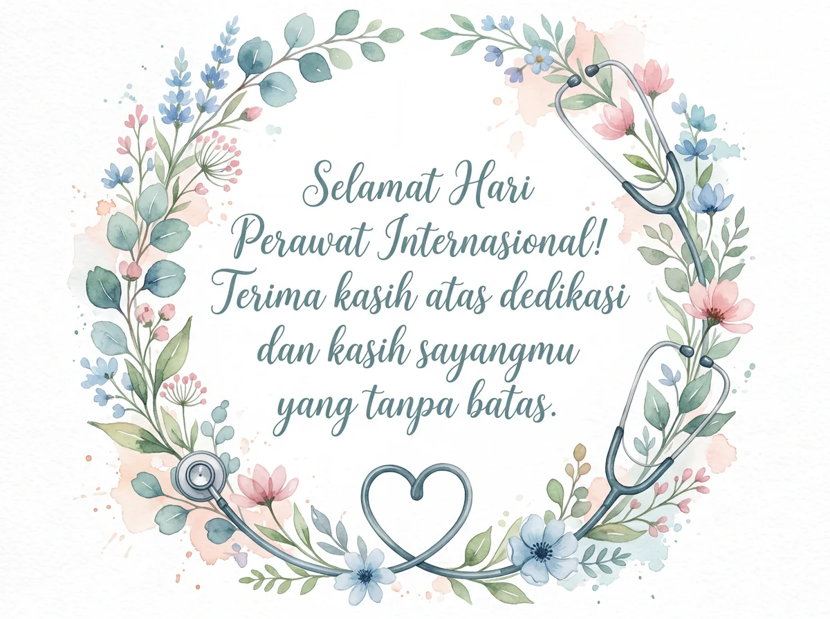 Kartu ucapan untuk Hari Perawat Internasional