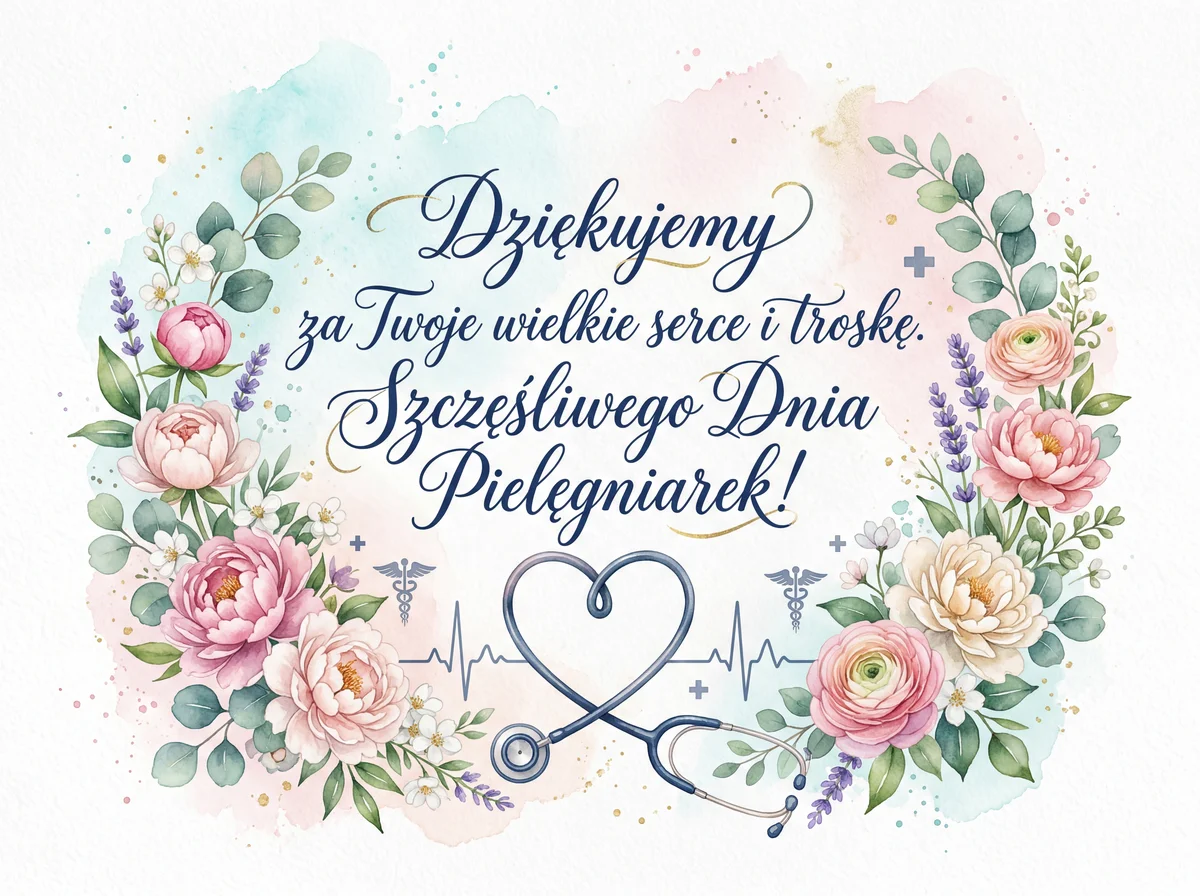 kartka dla pielęgniarki na Dzień Pielęgniarek