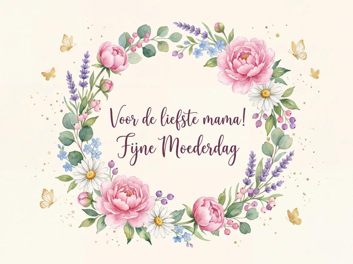 Lieve Moederdag groet voor de liefste mama