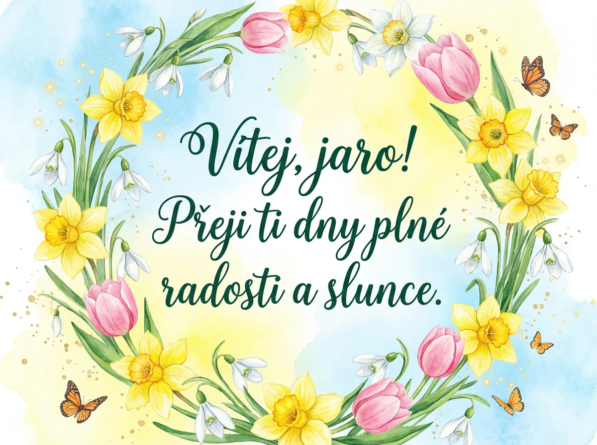 přání k prvnímu jarnímu dni plnému radosti a slunce