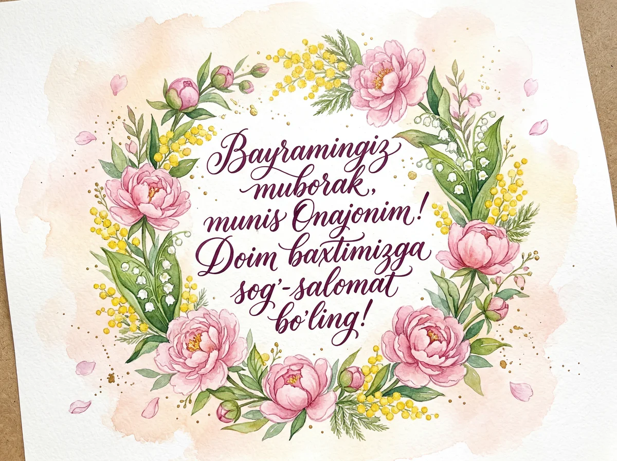 Onajonimga Xalqaro xotin-qizlar kuni tabrigi