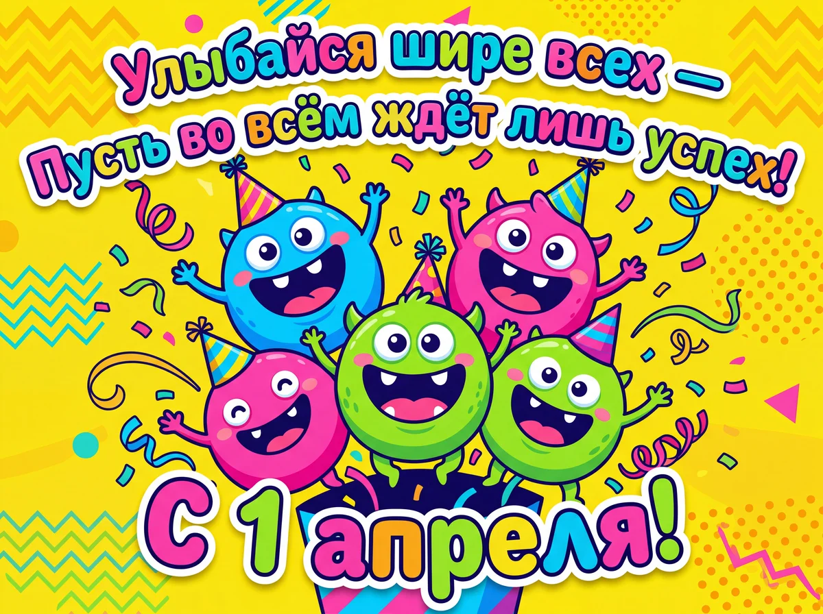 Веселое поздравление с Днём смеха