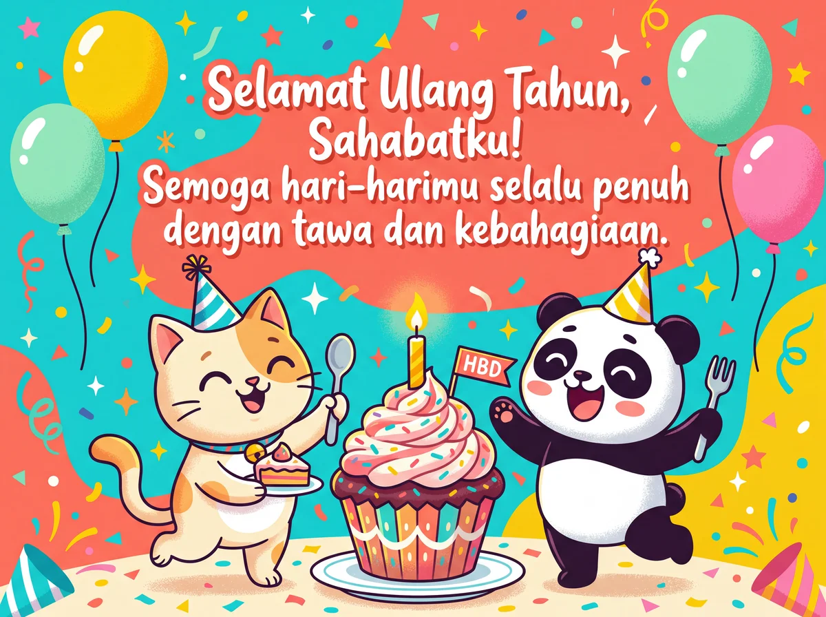 Kartu ulang tahun untuk sahabat terbaik